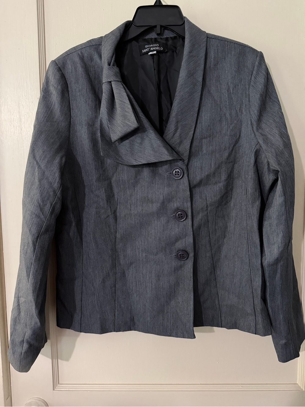 Women's Gray Tailored Button Jacket